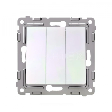 Выключатель 3-кл. СП Pixel 10А IP20 механизм перламутр. TOKOV ELECTRIC TKE-PX-V3-C04 изображение, фото