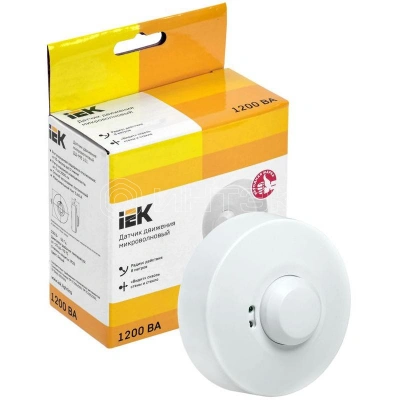 Детектор движения ДД-МВ 101 1200Вт 360град. 8М IP20 бел. IEK LDD11-101MB-1200-001 изображение, фото