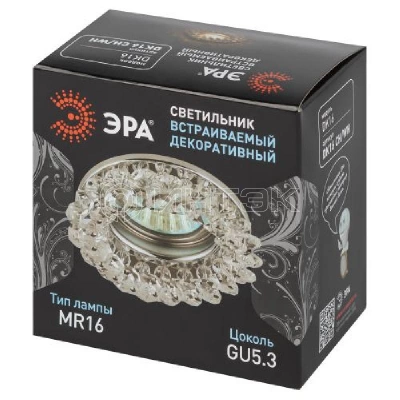 Светильник DK16 CH/WH декор "круглый с мелкими хрусталиками" хром/прозр. ЭРА C0044737 изображение, фото