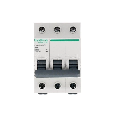 Выключатель автоматический модульный 3п B 40А 4.5кА City9 Set 400В Systeme Electric C9F14340 изображение, фото