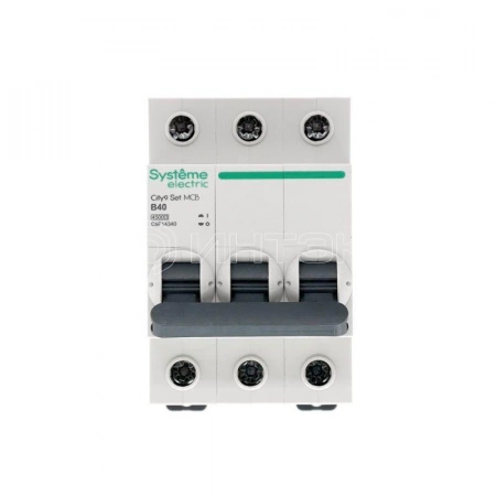Выключатель автоматический модульный 3п B 40А 4.5кА City9 Set 400В Systeme Electric C9F14340 изображение, фото