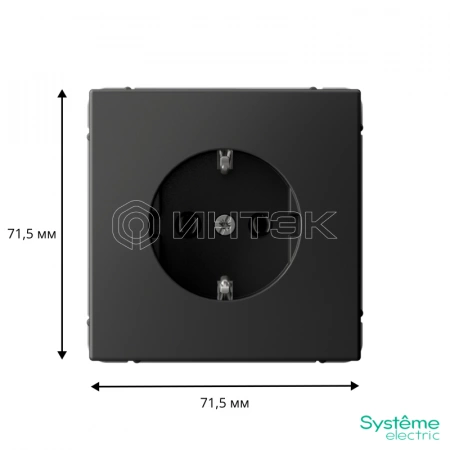 Розетка ArtGallery 16А с заземл. быстрозажим. клем. механизм базальт Systeme Electric GAL001443S изображение, фото