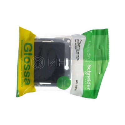 Переключатель проходной 1-кл. СП Glossa 10А IP20 (сх. 6а) 10AX механизм антрацит Systeme Electric GSL000761 изображение, фото