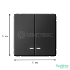 Выключатель 2-кл. ArtGallery (сх. 5а) 10AX с подсветкой механизм базальт Systeme Electric GAL001453 изображение, фото