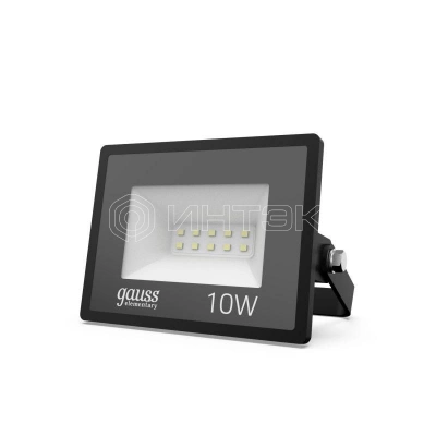 Прожектор светодиодный Elementary 10Вт 6500К IP65 900лм 200-240В ДО черн. GAUSS 613100310 изображение, фото