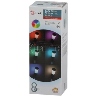 Светильник светодиодный ERAFS012-09 "Факел" 1LED RGB уличный настенный на солнечн. батарее Эра Б0057596 изображение, фото