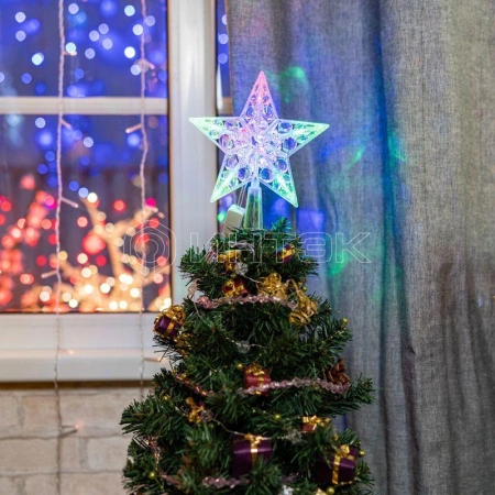 Фигура светодиодная "Звезда" на елку 17см 10LED RGB 1Вт IP20 Neon-Night 501-002 изображение, фото