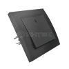 Переключатель проходной 1-кл. СП Бриллиант 10А IP20 в сборе графит Universal 7947373-Gr изображение, фото