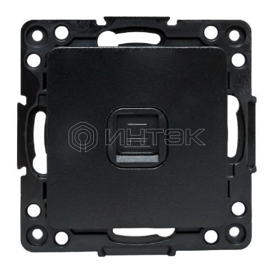 Розетка компьютерная 1-м Стокгольм RJ45 механизм черн. PROxima EKF EZK01-035-10 изображение, фото