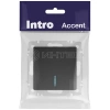 Выключатель 1-кл. СП Accent 6-102-05 10А IP20 250В с подсветкой AL/CU антрацит Intro Б0063475 изображение, фото