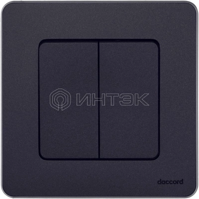 Выключатель 2-кл. Inspiria 10А IP20 250В 10AX механизм антрацит IEK 673623 изображение, фото