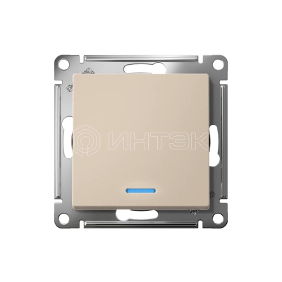Переключатель 1-кл. AtlasDesign (сх. 6а) 10AX с подсветкой механизм песочн. Systeme Electric ATN001263 изображение, фото