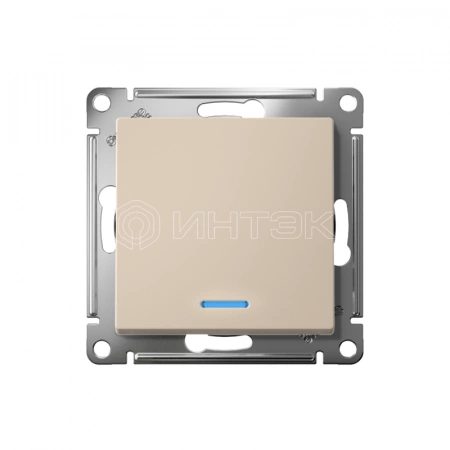 Переключатель 1-кл. AtlasDesign (сх. 6а) 10AX с подсветкой механизм песочн. Systeme Electric ATN001263 изображение, фото