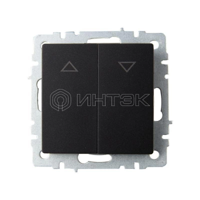 Выключатель жалюзи СП BRITE ВС10-1-5-БрЧ 10А механизм черн. IEK BR-V15-0-10-K02 изображение, фото