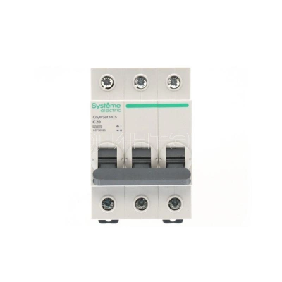 Выключатель автоматический 3п C 20А 6кА 400В City9 Set Systeme Electric C9F36320 изображение, фото