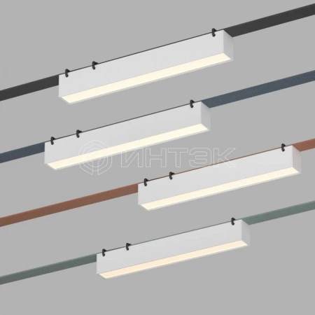 Светильник для трека-ремня Belty Linear 12Вт 4000К IP20 48В DC 323х40х45мм RA90 120град. со светодиодом алюм. бел. DENKIRS 723169 изображение, фото