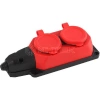 Колодка удлинителя 2-м с заземл. 16А IP44 K-2e-RED-IP44 каучук красн. Эра Б0044551 изображение, фото