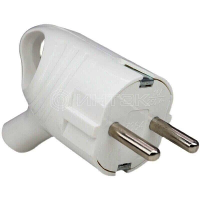 Вилка электрическая с заземл. с кольцом (ушком) 16А 250В IP20 бел. TOKOV ELECTRIC TKL-PLUZR-C01 изображение, фото
