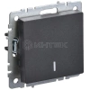 Выключатель 1-кл. СП BRITE ВС10-1-1-БрЧ 10А с индик. механизм черн. IEK BR-V10-1-10-K02 изображение, фото