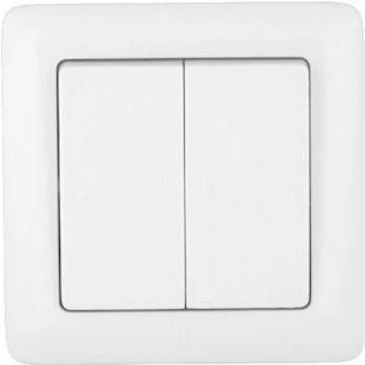 Выключатель 2-кл. СП Прима 10А IP20 бел. (опт. упак.) Schneider Electric VS5U-218-B изображение, фото