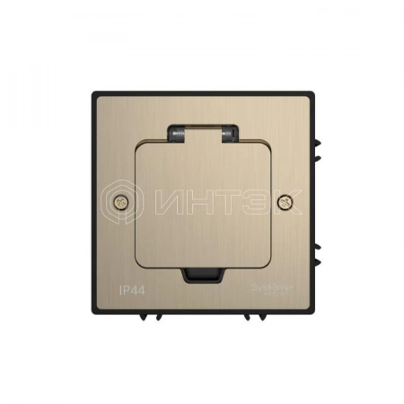 Лючок MultiDesk MDK20 на 2мод. IP44 с монтажной коробкой для бетонных полов никель Systeme Electric MDK20202NC изображение, фото