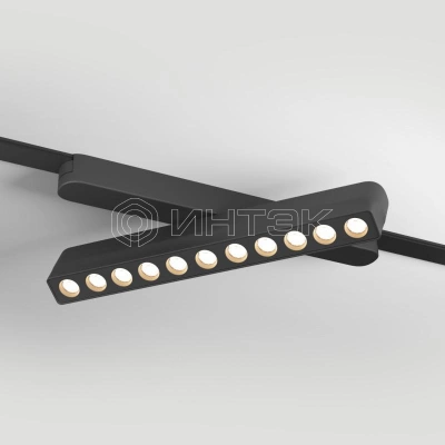 Светильник трековый Air Grill 3000 12Вт 3000К IP20 48В DC 230х26х60мм RA90 36град. со светодиодом алюм. черн. DENKIRS 723261 изображение, фото