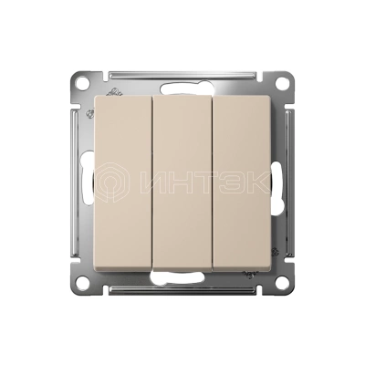 Выключатель 3-кл. AtlasDesign (сх. 1+1+1) 10AX механизм песочн. Systeme Electric ATN001231 изображение, фото