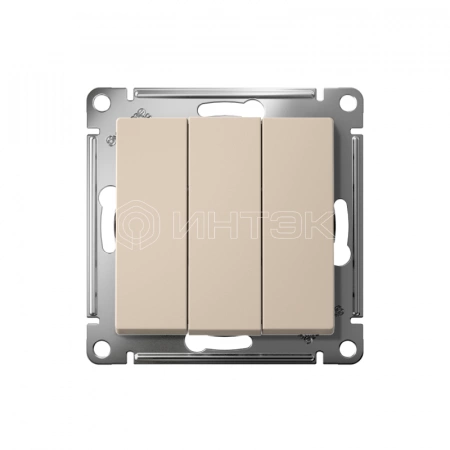 Выключатель 3-кл. AtlasDesign (сх. 1+1+1) 10AX механизм песочн. Systeme Electric ATN001231 изображение, фото