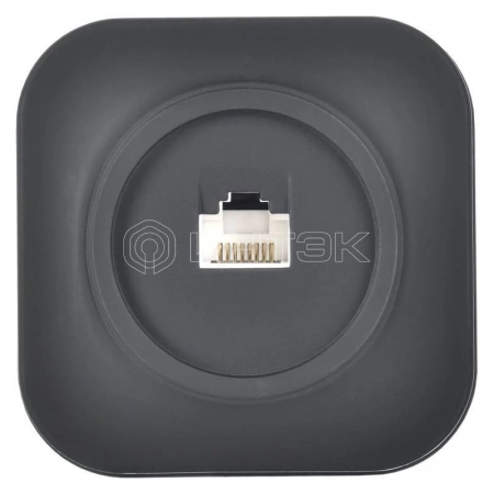 Розетка компьютерная ОП RJ45 кат.5E GLORY РК10-ХЧм черн. матов. IEK EKH10-K02M изображение, фото