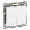 Выключатель 2-кл. СП Glossa 10А IP20 (сх. 5) 10AX механизм бел. Systeme Electric GSL000151 изображение, фото