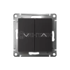 Выключатель 2-кл. AtlasDesign для жалюзи 2х сх.4 10А мех. карбон Systeme Electric ATN001019 изображение, фото