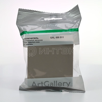 Выключатель 1-кл. ArtGallery (сх. 1) 10AX шампань Systeme Electric GAL000511 изображение, фото