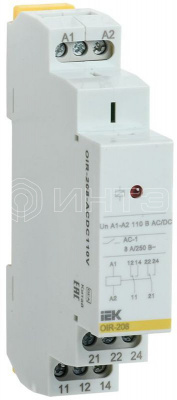 Реле промежуточное OIR 2 конт. (8А) 110В AC/DC IEK OIR-208-ACDC110V изображение, фото