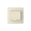 Розетка 1-м СП Blanca 16А IP44 250В с заземл. защ. шторки с крышкой молочн. Systeme Electric BLNRS441112 изображение, фото