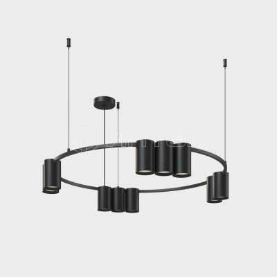 Светильник ORBIT 15Вт 10xGU10 IP20 LED подвесной алюм. матов. черн. DENKIRS 764324 изображение, фото