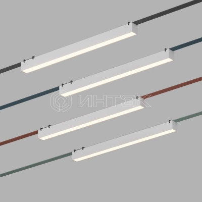 Светильник для трека-ремня Belty Linear 24Вт 3000К IP20 48В DC 642х40х45мм RA90 120град. со светодиодом алюм. бел. DENKIRS 760244 изображение, фото