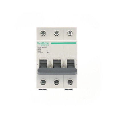 Выключатель автоматический 3п City9 Set (АВ) B 10А 6кА 400В Systeme Electric C9F16310 изображение, фото
