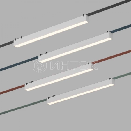 Светильник для трека-ремня Belty Linear 24Вт 3000К IP20 48В DC 642х40х45мм RA90 120град. со светодиодом алюм. бел. DENKIRS 760244 изображение, фото