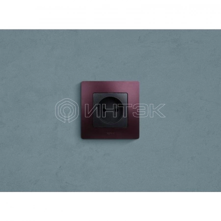 Розетка 1-м СП Etika 16А IP31 250В 2P без заземл. защ. шторки немецк. стандарт винтов. клеммы механизм антрацит IEK 672634 изображение, фото