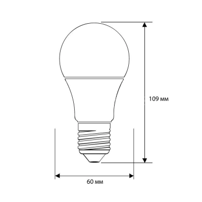 Лампа светодиодная LED-A60-10W-E27-4500K 10Вт грушевидная 4500К бел. E27 180-240В ЛОН Ergolux 12149 изображение, фото