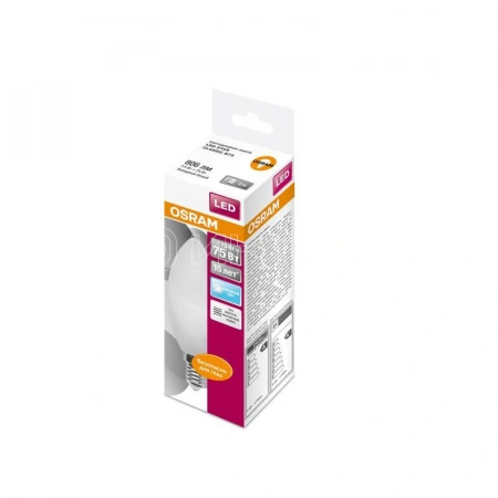Лампа светодиодная LED Star Classic B 75 7.5W/840 7.5Вт свеча матовая 4000К нейтр. бел. E14 806лм 220-240В пластик. OSRAM 4058075210714 изображение, фото