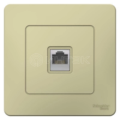 Розетка компьютерная 1-м СП Blanca RJ45 кат.5E беж. Systeme Electric BLNIS045007 изображение, фото