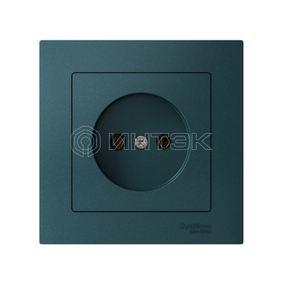 Розетка AtlasDesign 16А без заземл. быстрозажим. клем. в сборе изумруд Systeme Electric ATN000840S изображение, фото