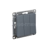 Выключатель 3-кл. СП AtlasDesign 10А IP20 (сх. 1+1+1) 10AX механизм грифель Systeme Electric ATN000731 изображение, фото
