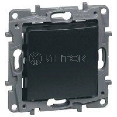Переключатель 1-кл. СП Etika Plus 10А IP20 10AX авт. зажимы механизм антрацит  Legrand 672611 изображение, фото