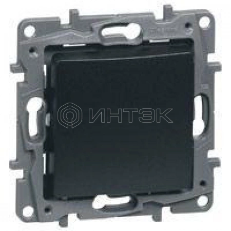 Переключатель 1-кл. СП Etika Plus 10А IP20 10AX авт. зажимы механизм антрацит  Legrand 672611 изображение, фото