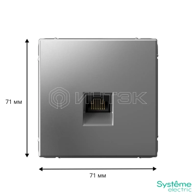 Розетка компьютерная ArtGallery RJ45 кат.5E механизм сталь Systeme Electric GAL000983 изображение, фото