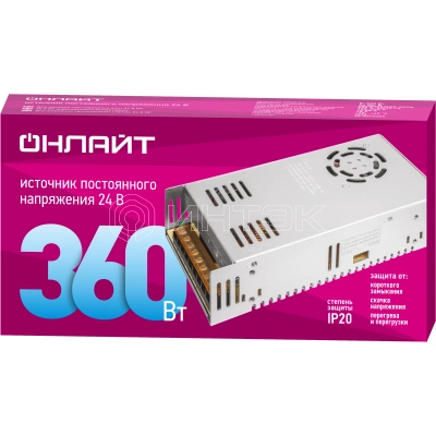 Драйвер для светодиодной ленты 90 646 OD-P360-IP20-24V ОНЛАЙТ 90646 изображение, фото