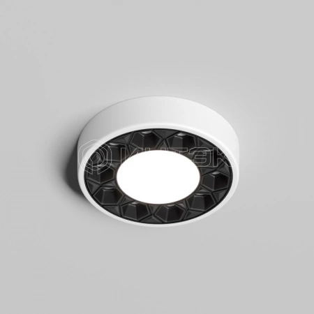 Светильник DUAL 5+5Вт 4000К IP20 d90мм LED встраив. алюм./акрил бел./черн. DENKIRS 723075 изображение, фото