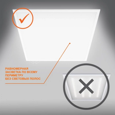 Светильник светодиодный Eco Class Panel 600 36Вт 4000К IP40 3240лм 595х595 ДВО без скоб панель бел. LEDVANCE 4058075386648 изображение, фото